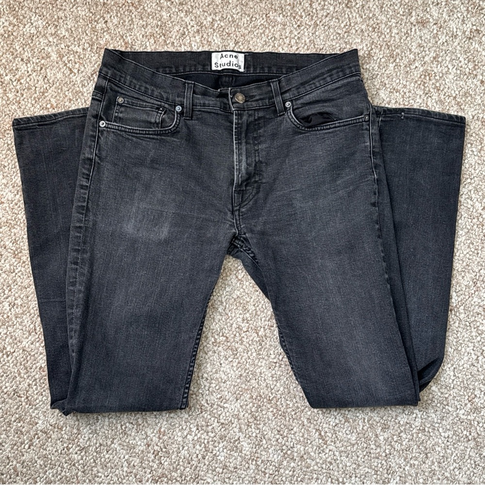 Acne Studios Ace Cash Black Jeans Mens 31x30 Slim Fit Denim